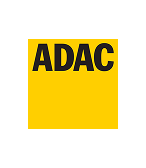 ADAC-Logo mit schwarzer Schrift auf gelbem Quadrat.