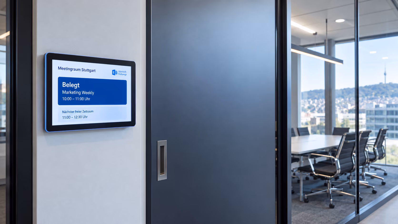 Raumbuchungsdisplay mit Microsoft Exchange Kalender und Raumbelegung