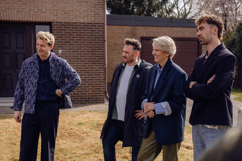 Een foto van onze zaakvoerder Tom Van Doninck samen met Jani Kazaltzis, Sophie Beguin en Daan Alferink.