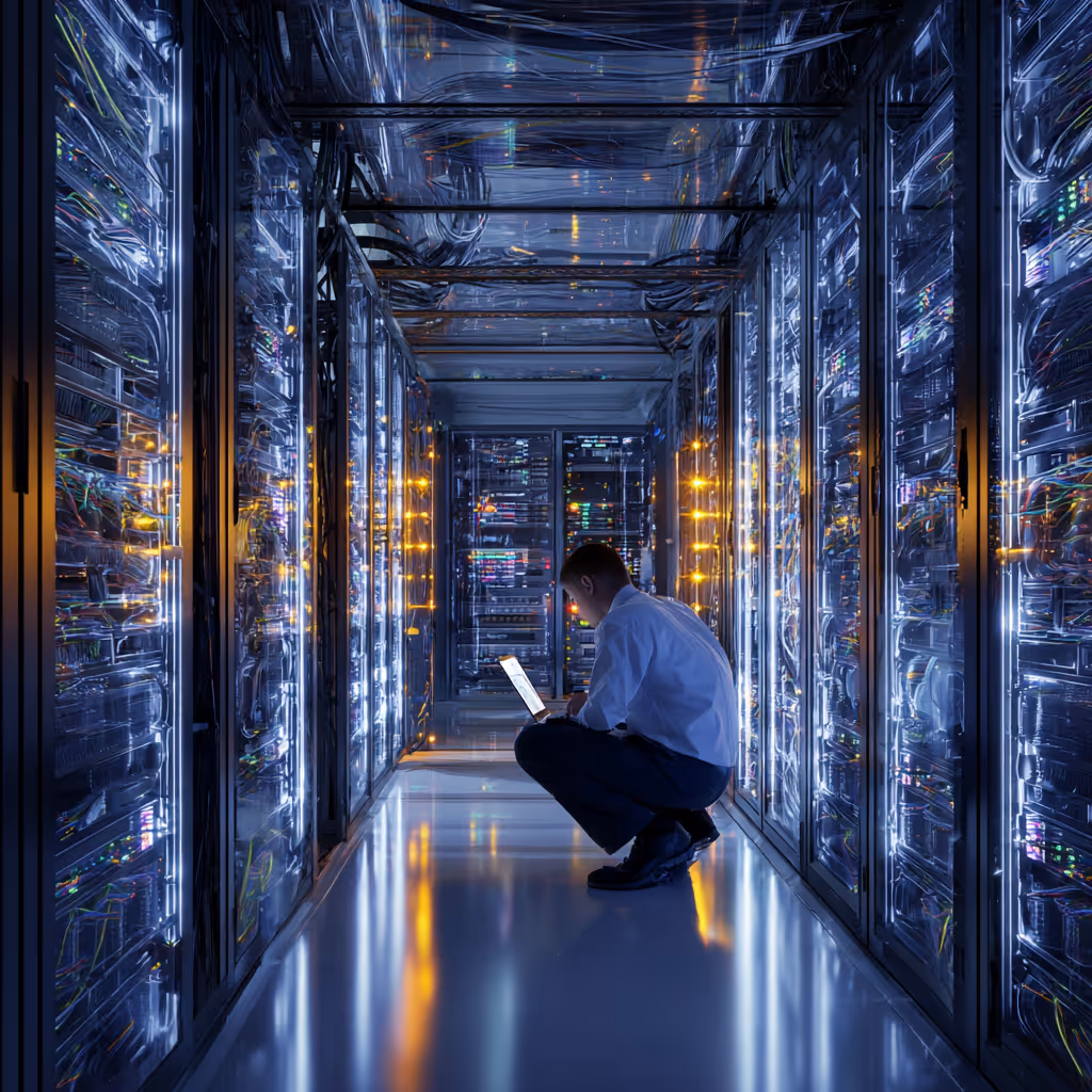 IT engineer performing network security assessment