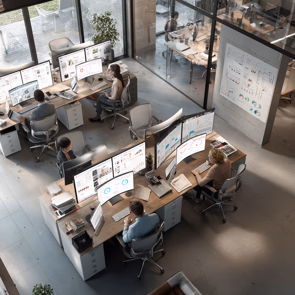 Employee completing cyber security training program