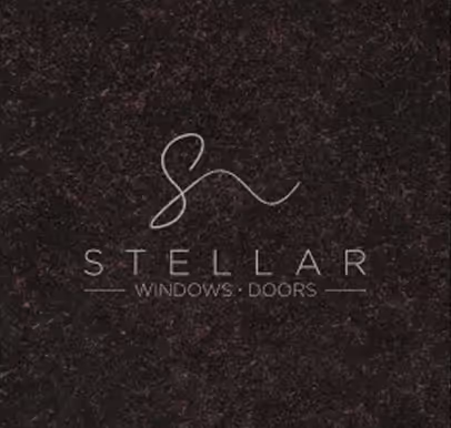 Logo for Stellar Windows & Doors with stylized 'S' and 'W' letters above the company name.
