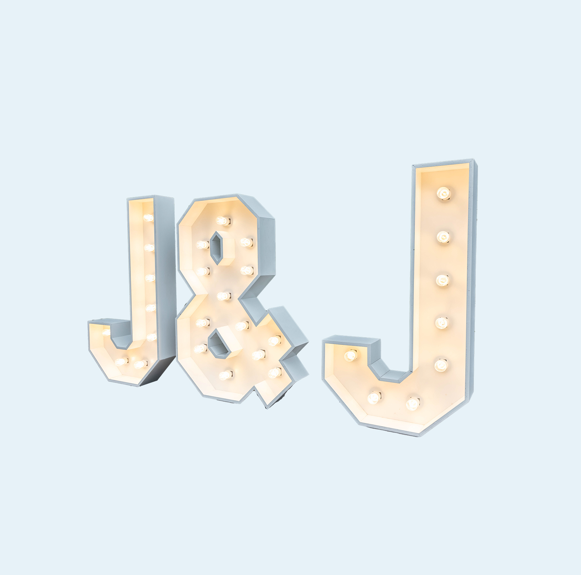 Boothville lichtletters met warm-witte ledlampen
