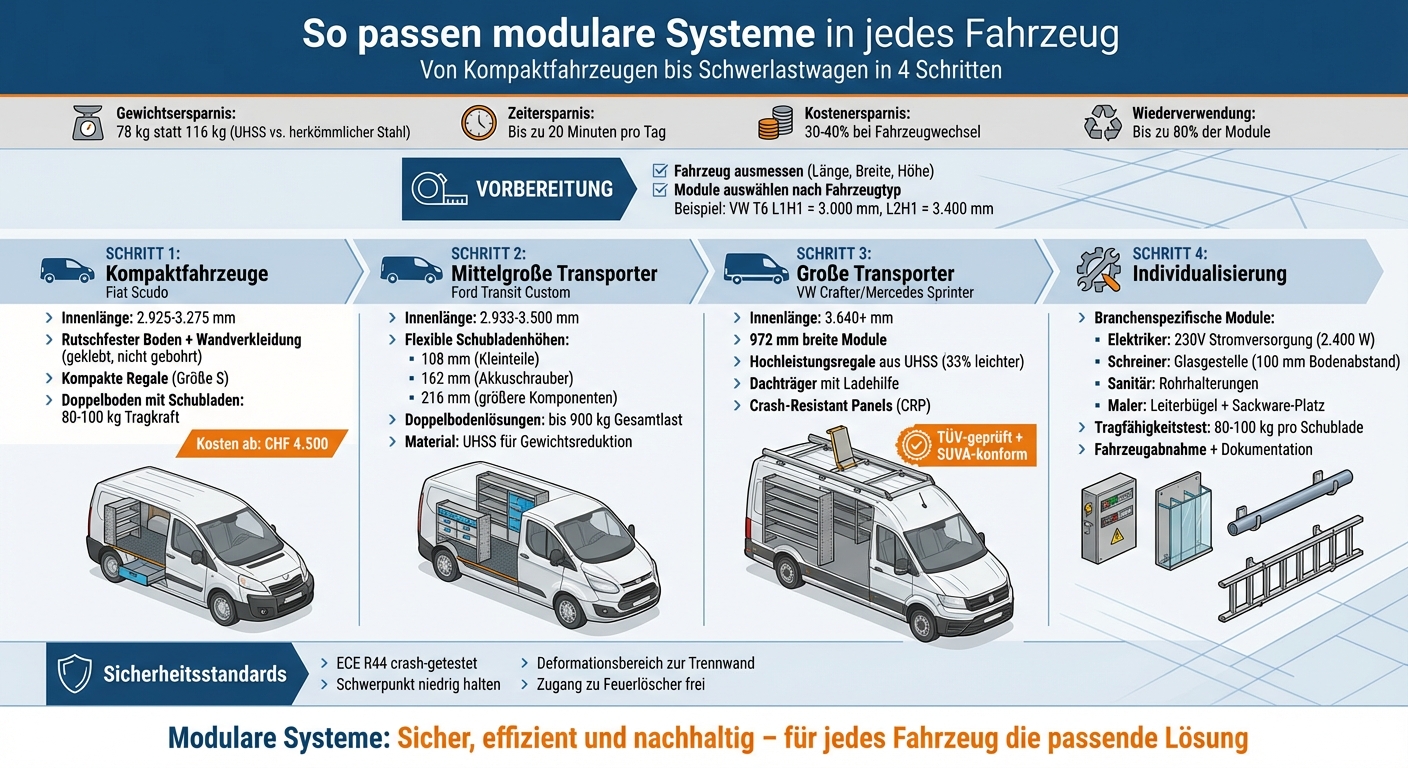 4-Schritte-Anleitung zur Installation modularer Fahrzeugeinrichtungen