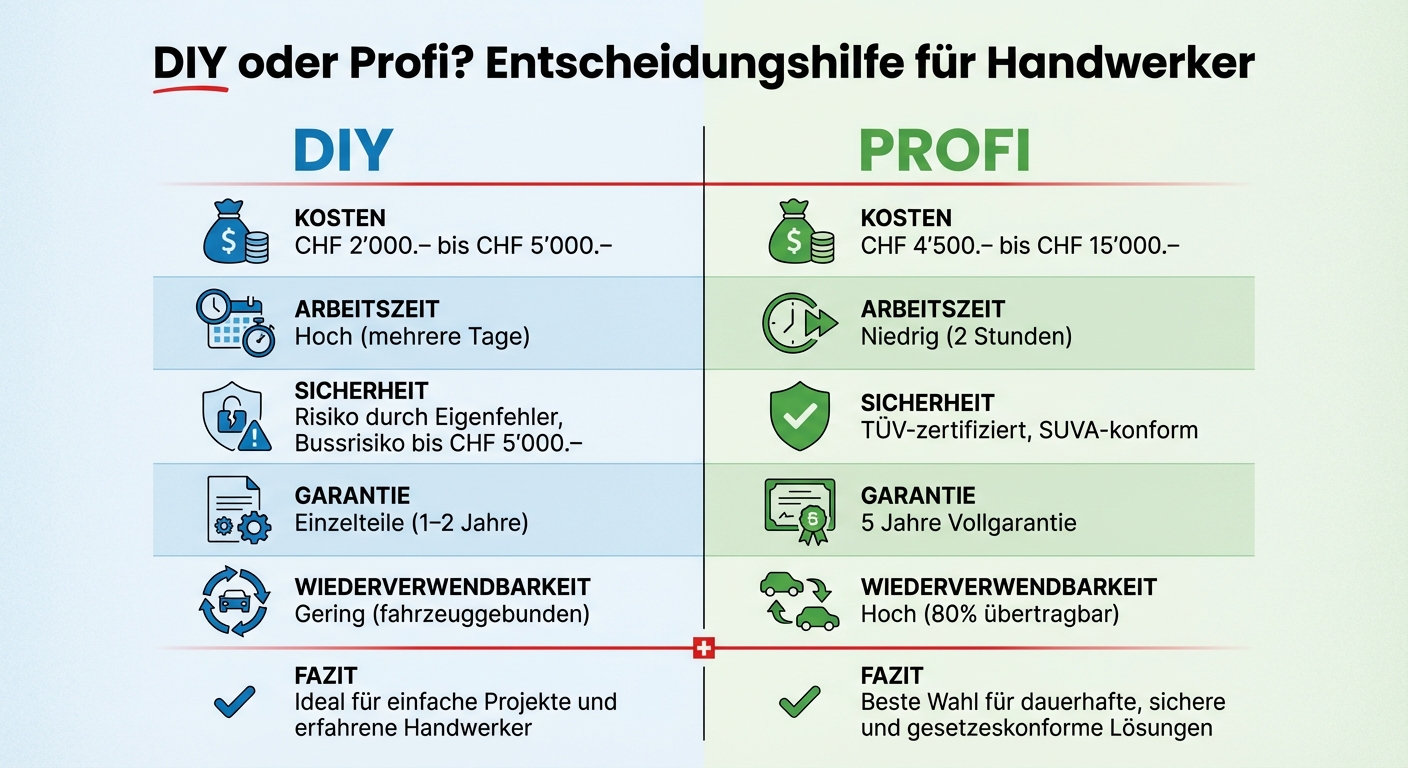 DIY vs. Professionelle Fahrzeugeinrichtung: Kostenvergleich und Entscheidungshilfe