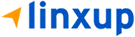 Linxup logo with blue text and yellow arrow pointing right