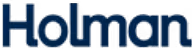 Holman logo in bold blue letters on a white background