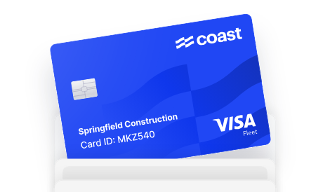 Blue Coast Visa card for Springfield Construction business