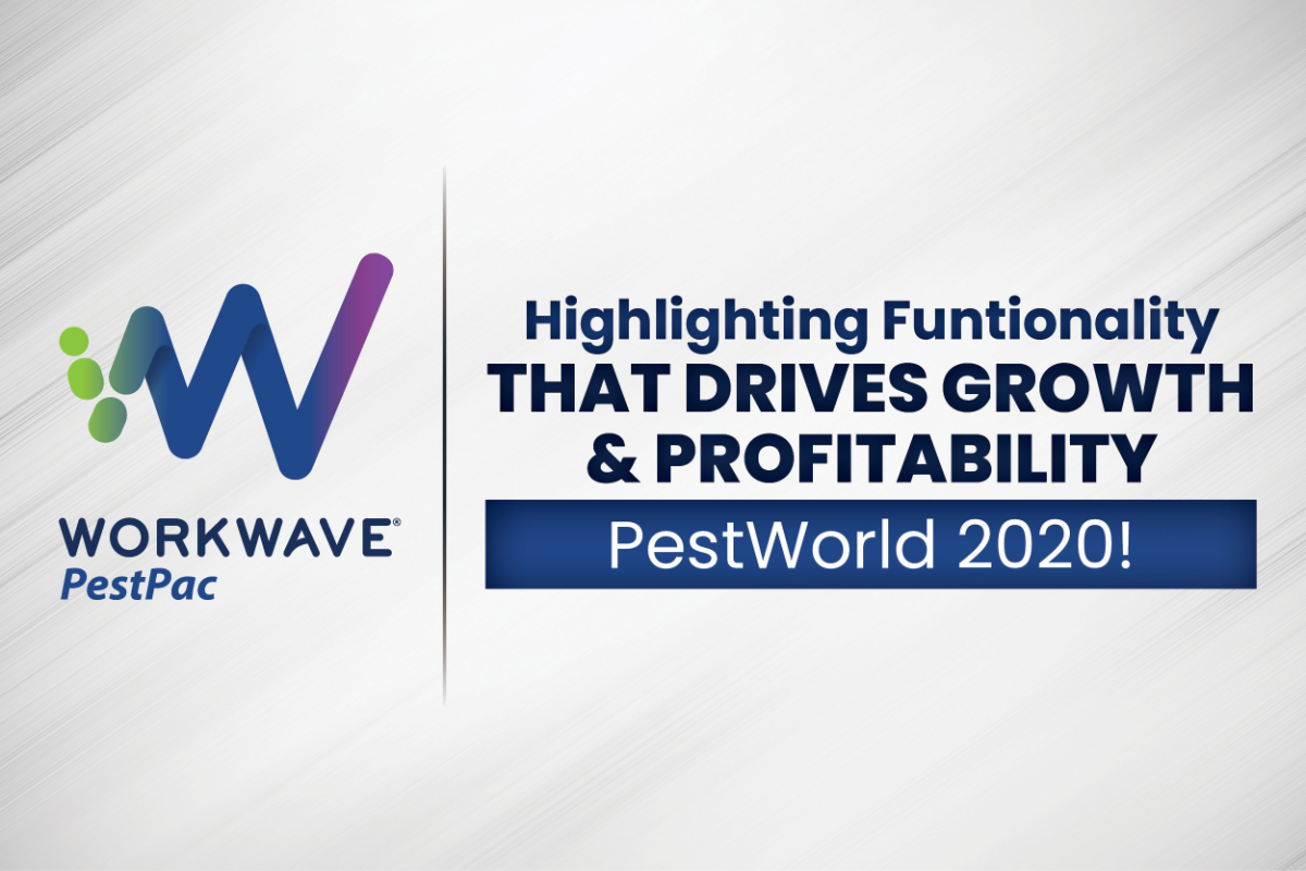 WorkWave PestPac banner highlighting functionality at PestWorld 2020