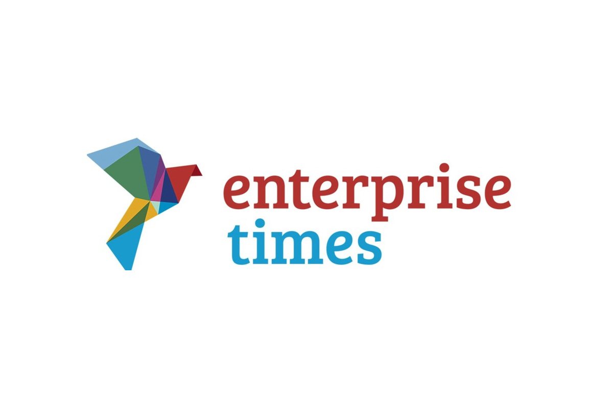 Enterprise Times logo with geometric bird-like graphic in colorful polygonal style
