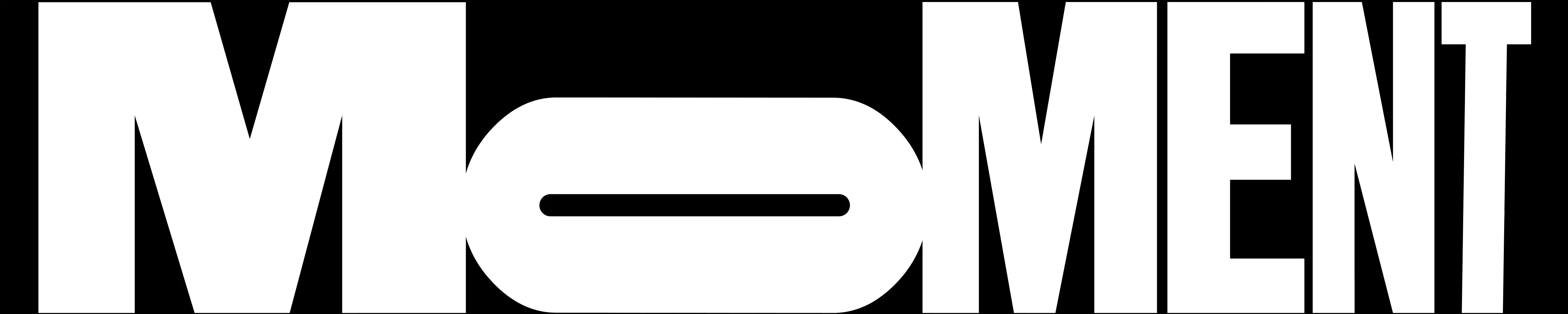 The word 'MOMENT' in bold, white uppercase letters on a black background.