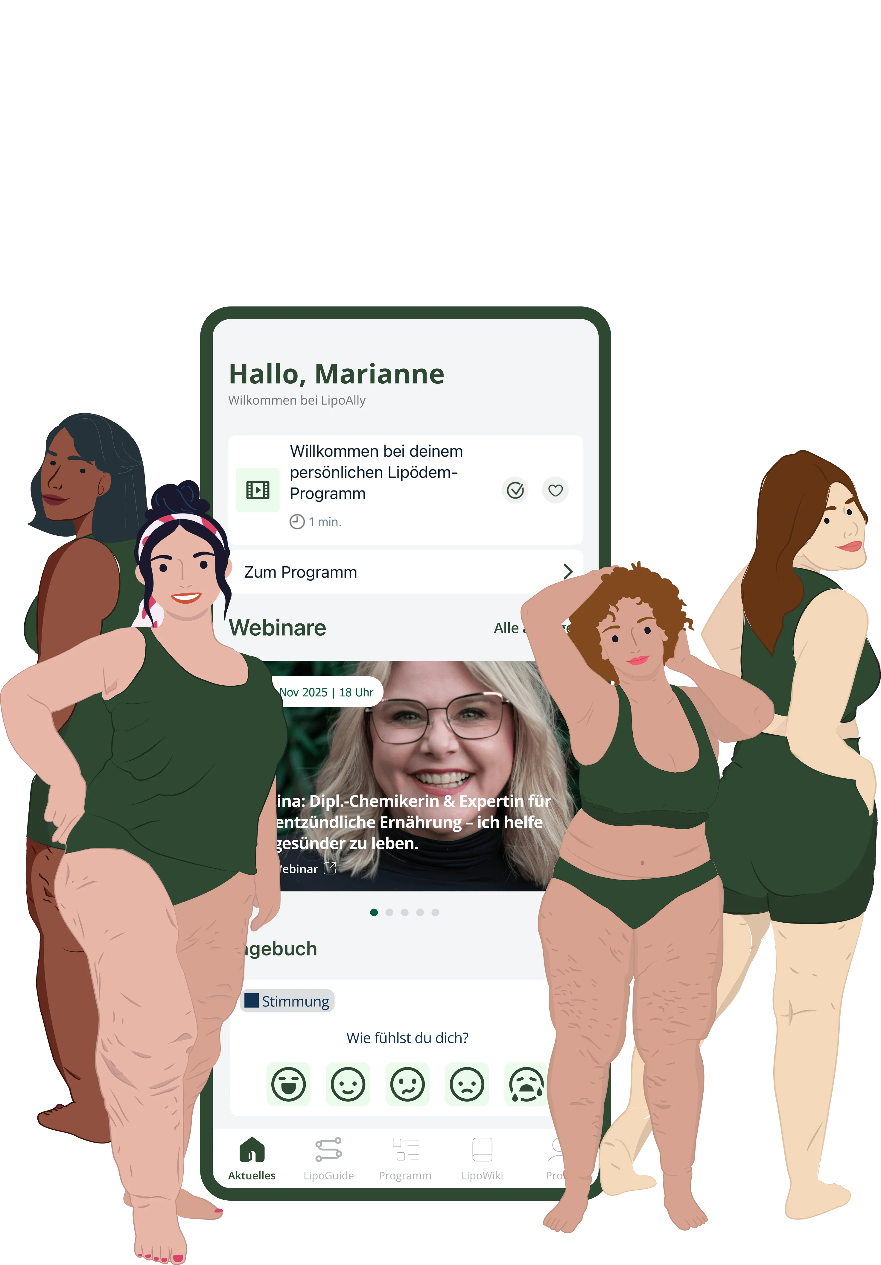 LipoAlly Mockup with superwomen