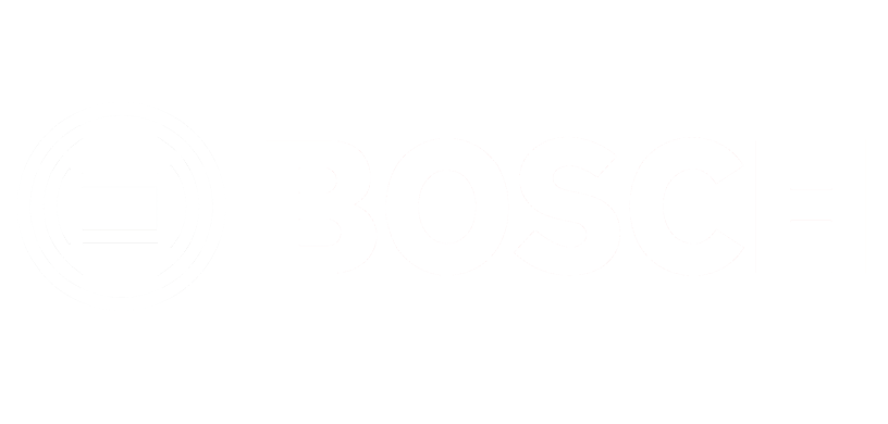 Logotipo de Bosch en color blanco sobre fondo transparente.