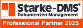 Logo von Startup-DM mit der Aufschrift Professional Partner 2025.