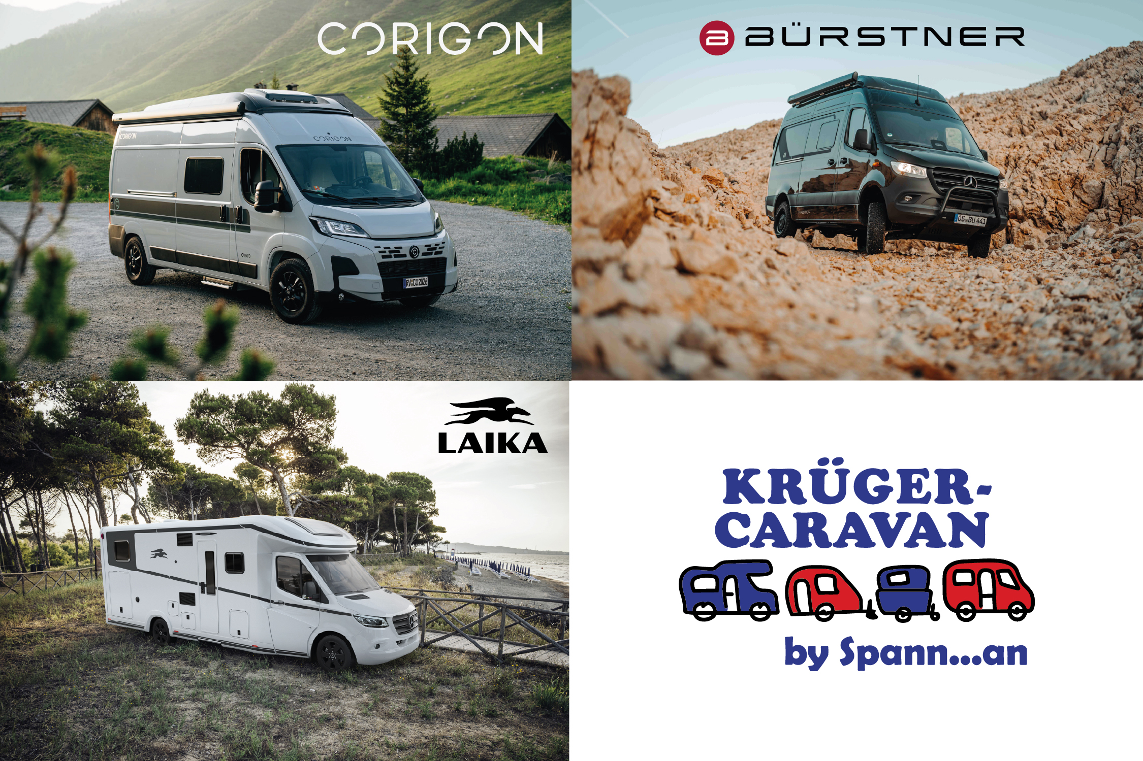 Neue Marken 2026 bei Krueger-Caravan by Spann...an: Laika, Corigon und Buerstner