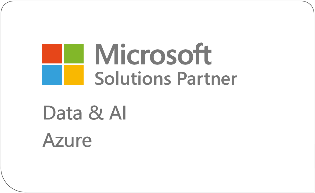 Microsoft Solutions Partner badge for Data & AI Azure with multicolored Microsoft logo.