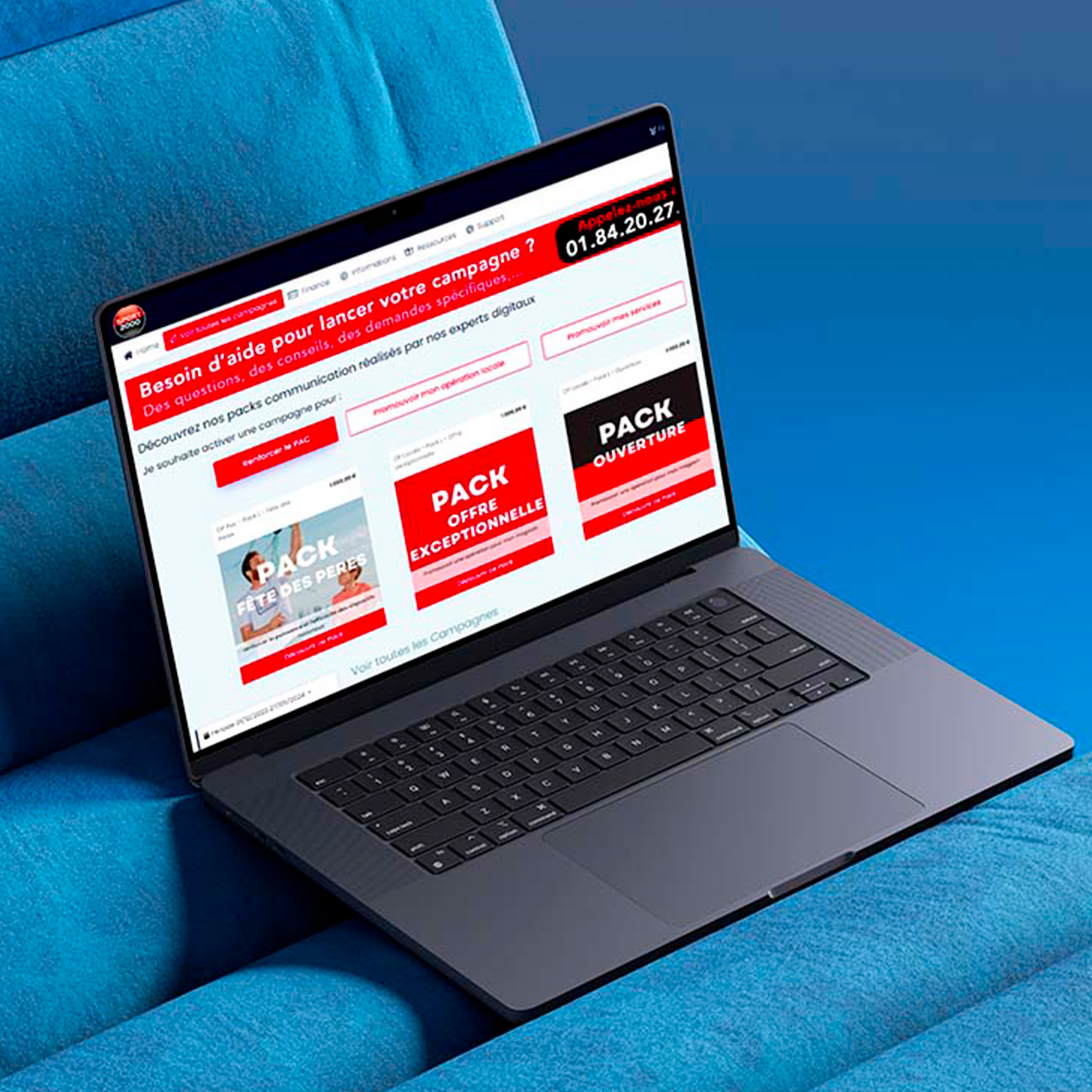 Interface Franchisé The Ramp – tableau de bord performance campagnes locales