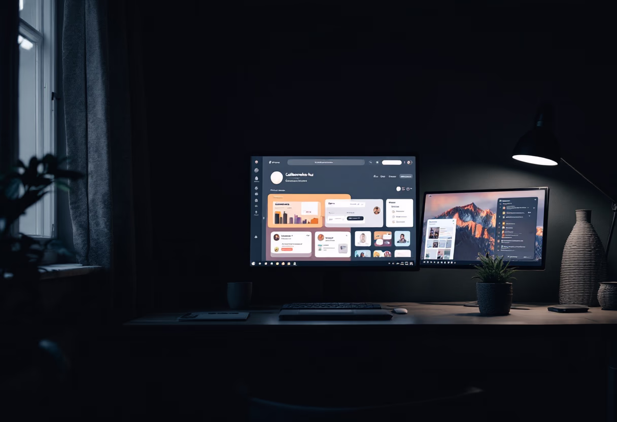 interface screenshot of collaboration interface (for a productivity tools business)
