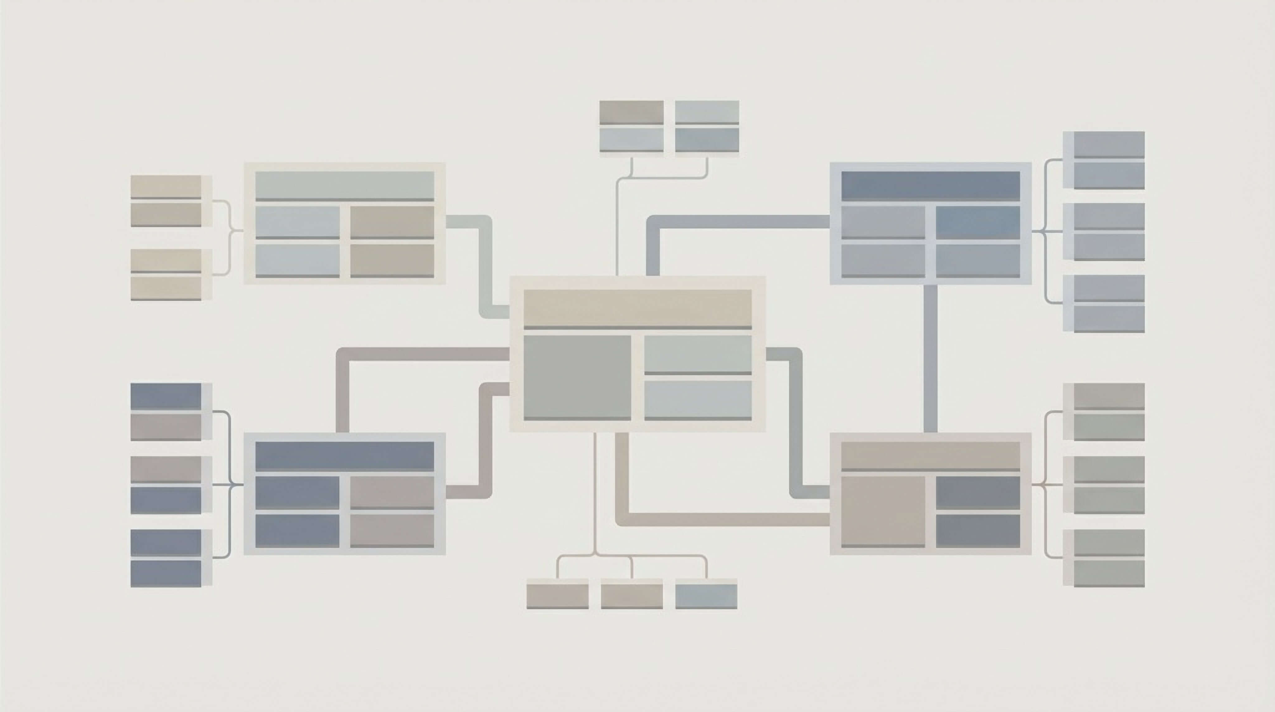 Visual representation of topic clusters illustrating interconnected content hubs.