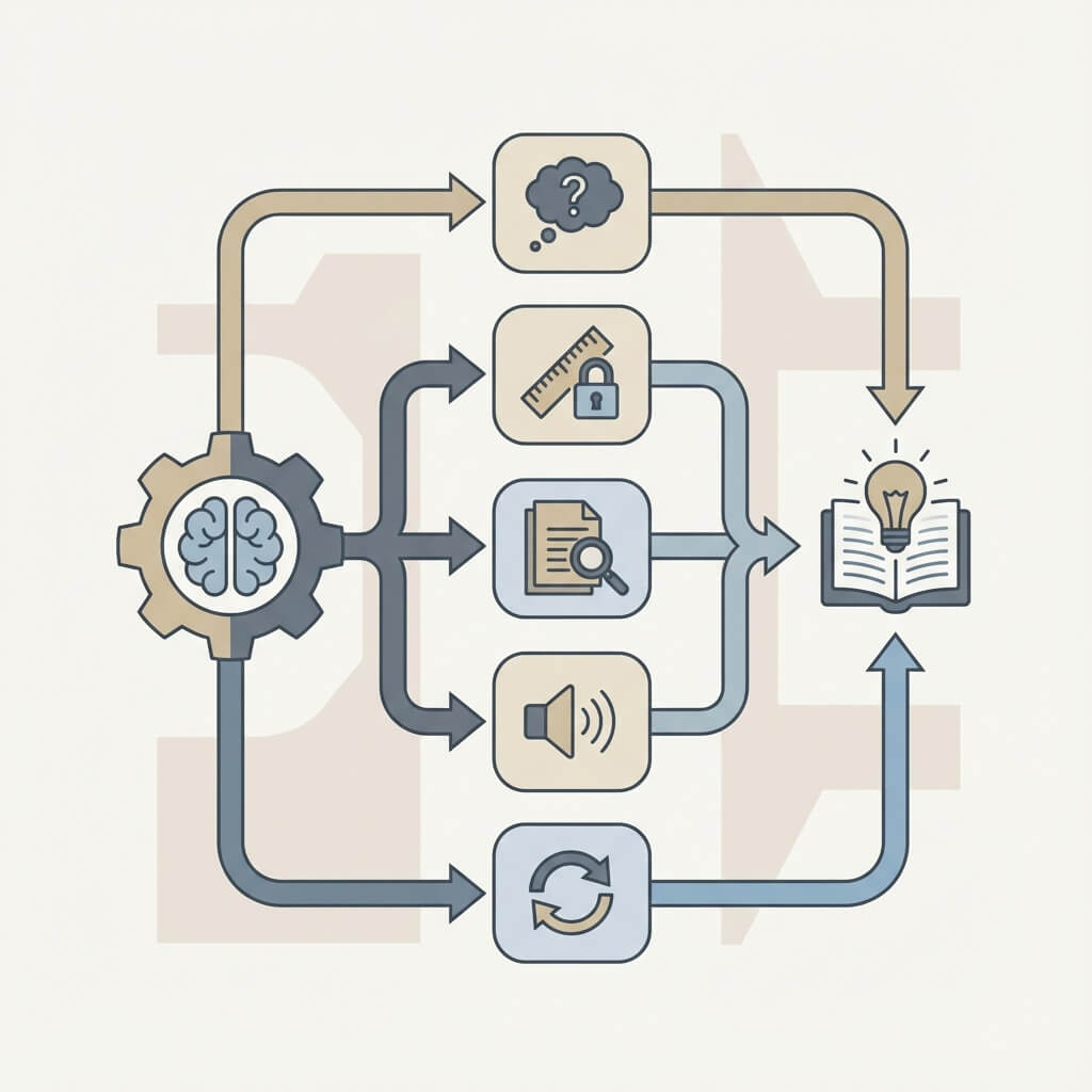 Diagram illustrating advanced prompt engineering techniques for optimizing AI writing output.