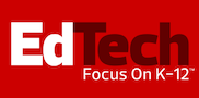EdTech logo with the tagline Focus On K-12 on a red background.