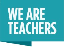 Logo displaying the text 'WE ARE TEACHERS' in bold white letters on a teal background.