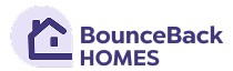 BounceBack Homes logo with a house icon and text.