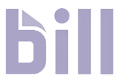 Stylized text logo of the word 'bill' with a folded paper effect on the letter 'b'.