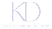 Kelsey Deirdre Designs logo with stylized initials KD above the full brand name.