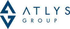 ATLYS Group company logo with a stylized diamond shape and text.