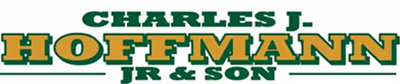 Text logo reading 'CHARLES J. HOFFMANN JR & SON' with 'HOFFMANN' in large green and gold letters.