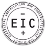 Circular black and white logo with the letters 'EIC' in the center and text 'ELECTRICAL INSTALLATION AND CONTROL' around the border.