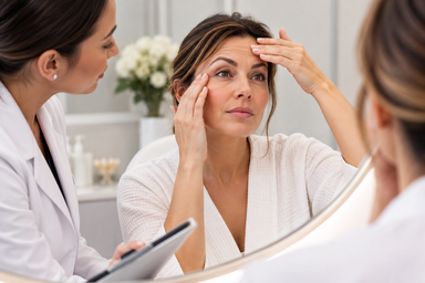 Botox wrinkle relaxer treatment being administered at a med spa in Forked River, New Jersey