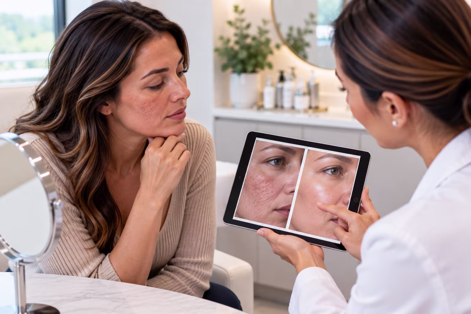 Microneedling treatment for acne scars performed in Forked River, New Jersey