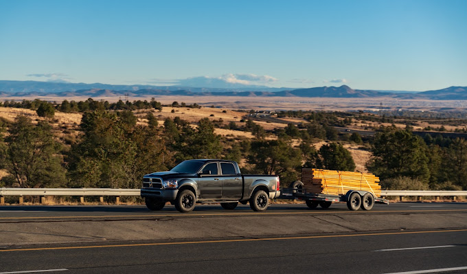 A less than truckload shipment of construction lumber