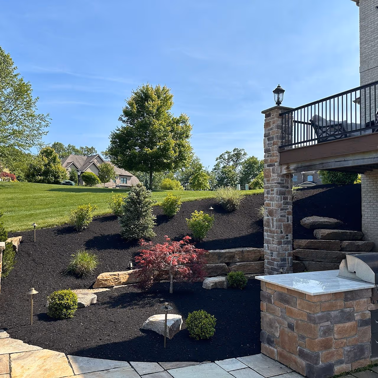 High-quality mulch installation for a residential property in Butler, PA