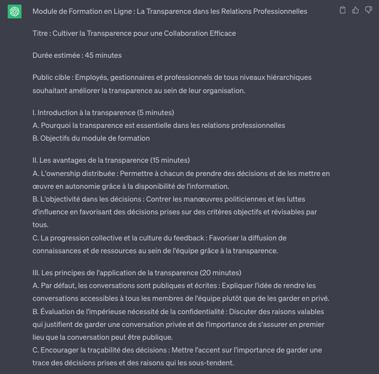 IA & conception eLearning : j’ai comparé ChatGPT et Didask - résultats ChatGPT 1/2