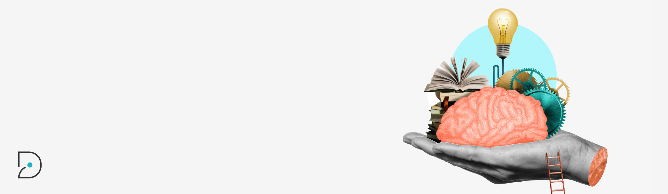 Visual of a hand holding a brain representing cognitive science