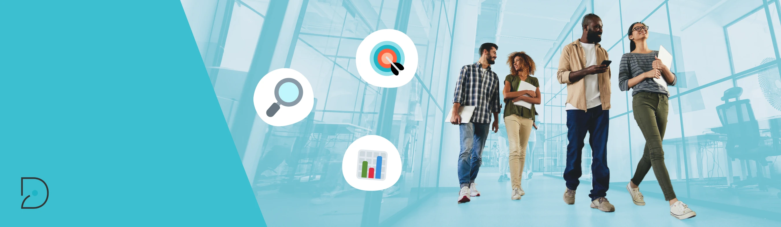 Visual of several people walking together