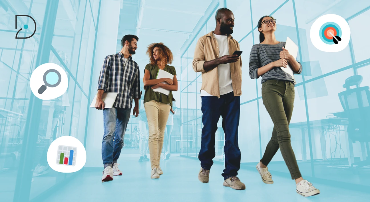 Visual of several people walking together