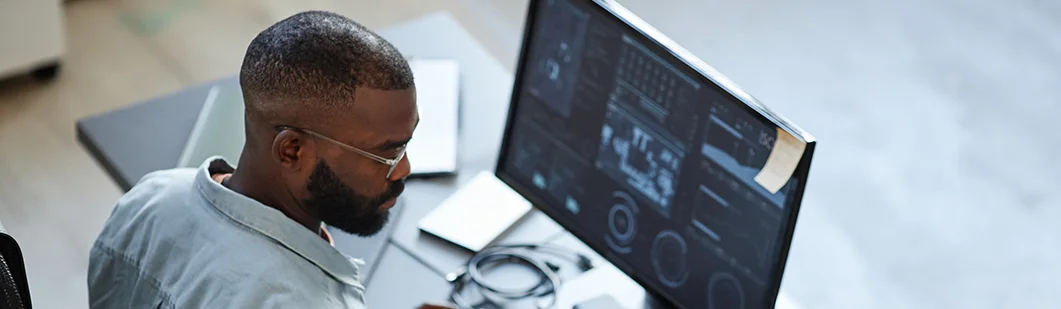 Person using an authoring tool to create formations