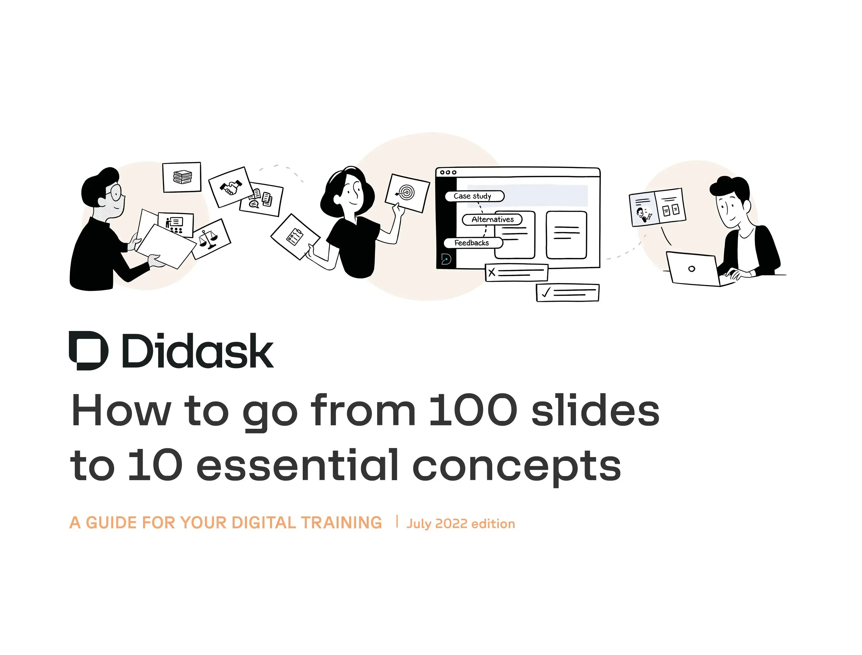 Cover of the ebook: Digital Learning — how to go from 100 slides to 10 essential concepts