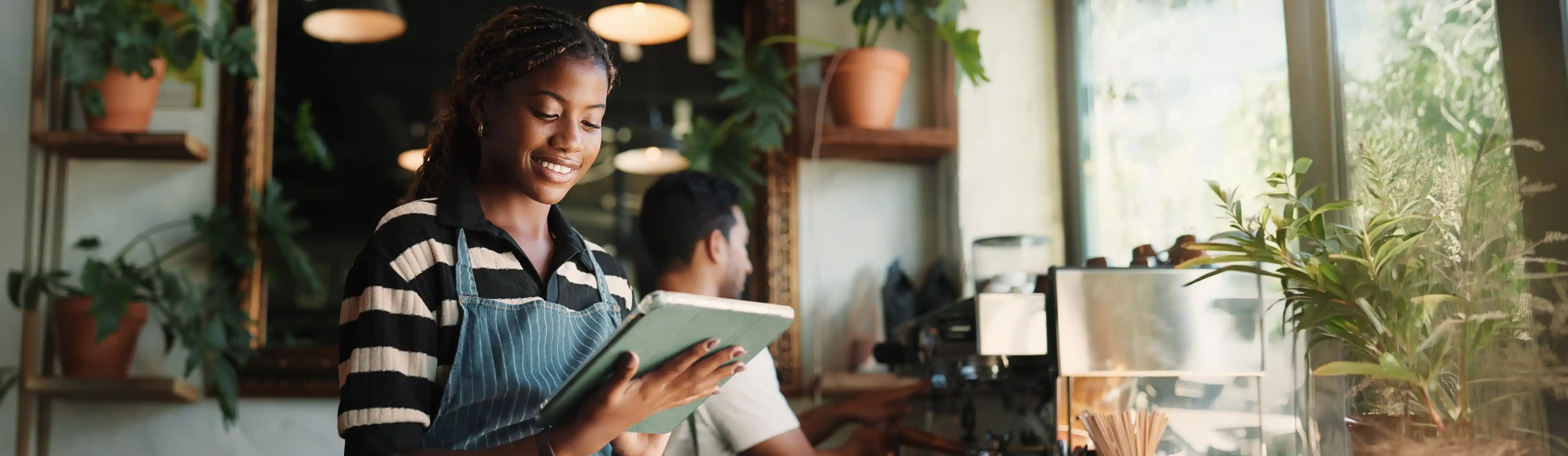 a picture of a waitress