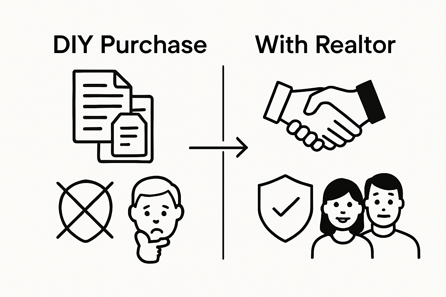 DIY vs realtor purchase in Israel visual
