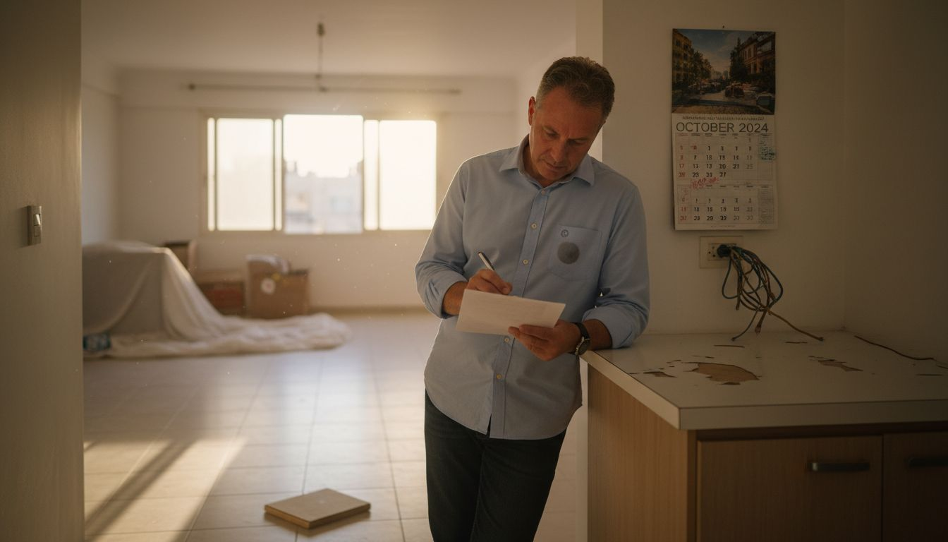 Agent completing property viewing checklist