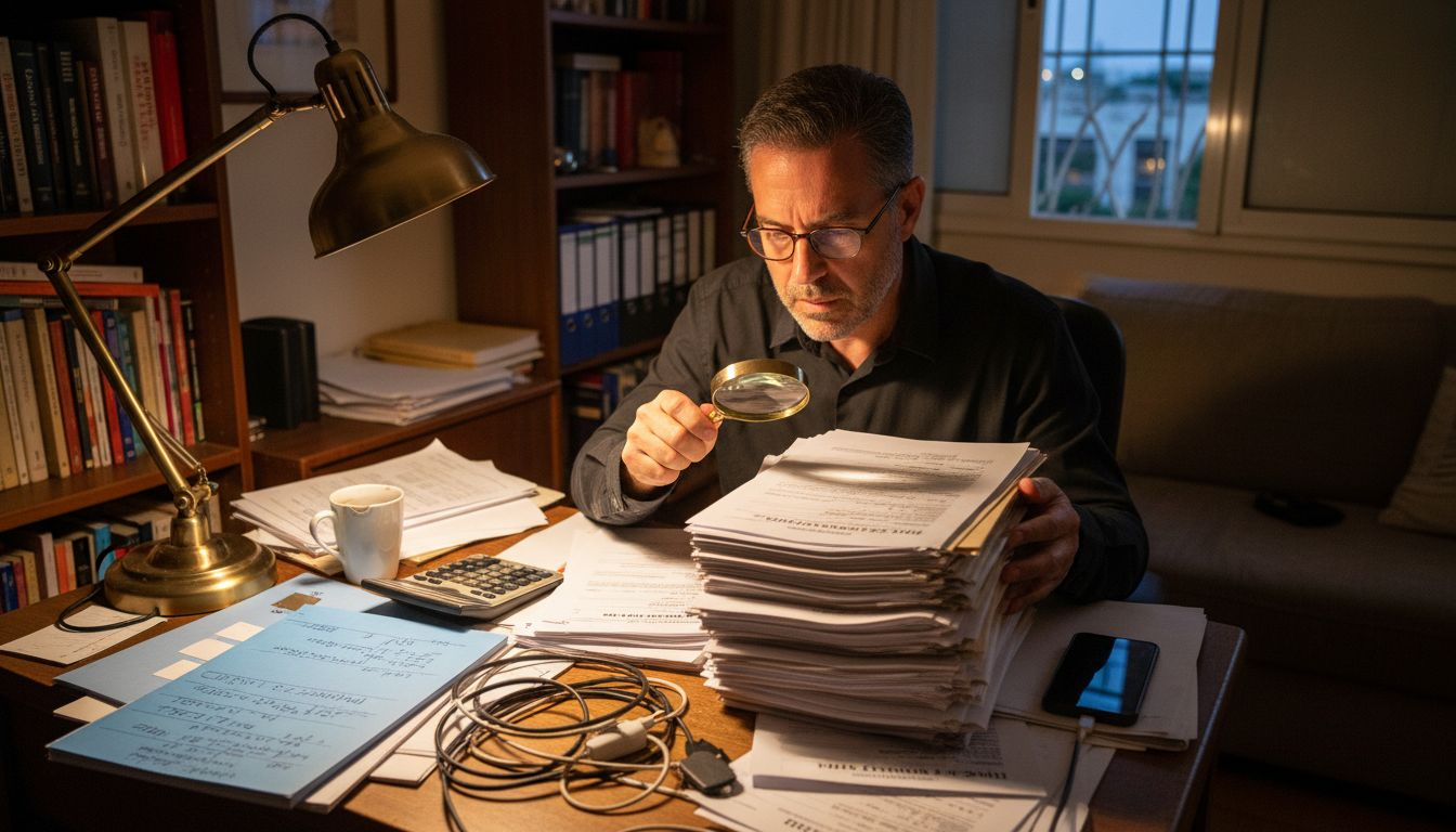 Attorney reviewing Israeli property documents