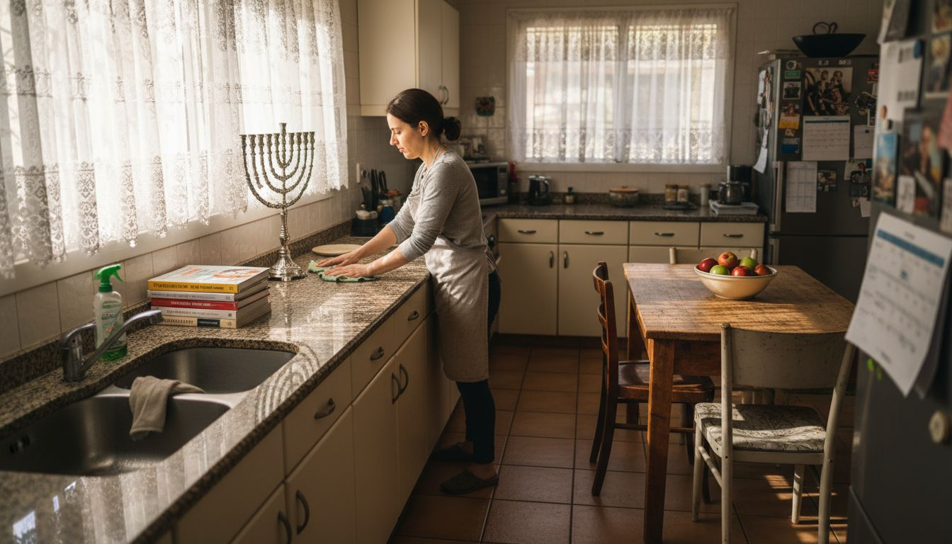 Kosher kitchen highlighting Jewish home features
