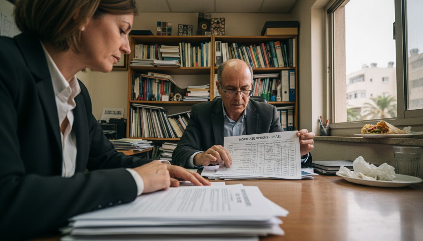 Advisor explaining Israeli mortgage to clients