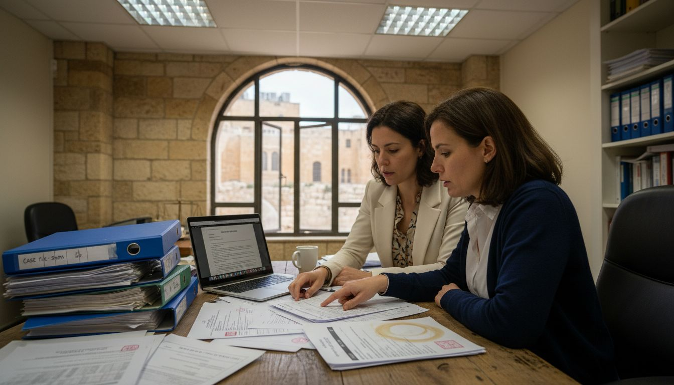 Reviewing Israeli land registration paperwork