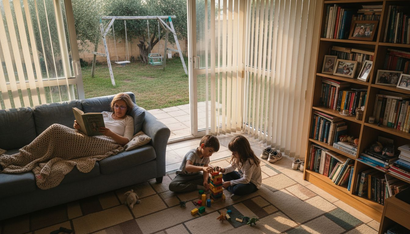 Single-family home, private family living area